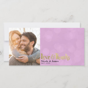 Foto Hochzeit Pink Gold Liebe & Dank Danke
