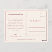 Foto Hochzeit Postkarte (Rückseite)