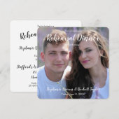 Foto Hochzeit Probe Dinner Einladung (Vorne/Hinten)