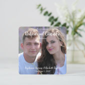 Foto Hochzeit Probe Dinner Einladung (Stehend Vorderseite)