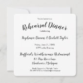 Foto Hochzeit Probe Dinner Einladung (Rückseite)