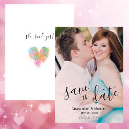 Foto Hochzeit rettet das Datum - Braut und Bräutig Einladung