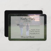 Foto Hochzeit RSVP Karte (Vorne/Hinten)