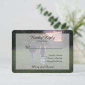 Foto Hochzeit RSVP Karte (Stehend Vorderseite)