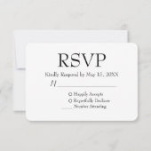 Foto Hochzeit RSVP Karte (Rückseite)