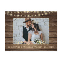 Foto Hochzeit rustikales Holz String Lights Vielen