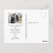 Foto Hochzeit rustikales Holz String Lights Vielen Postkarte (Rückseite)