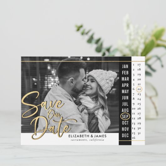 Foto Hochzeit Save The Date (Stehend Vorderseite)