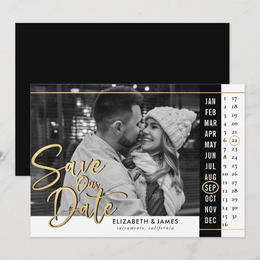 Foto Hochzeit Save The Date (Vorne/Hinten)