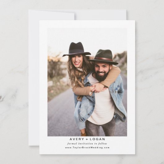 Foto Hochzeit Save The Date (Rückseite)