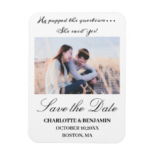 Foto-Hochzeit-Save-The-Date-Magnet Magnet