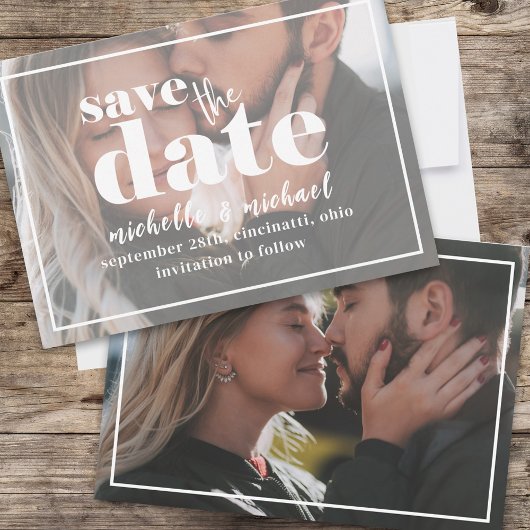 Foto Hochzeit Save the Date Modernes Minimalistisc