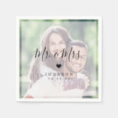 Foto Hochzeit Serviette (Vorderseite)