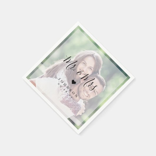 Foto Hochzeit Serviette (Ecke)