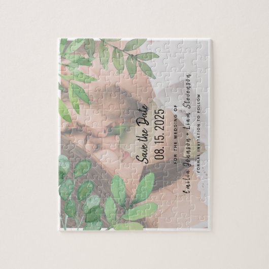 Foto Hochzeit speichern das Datum der Einladung Puzzle (Vertikal)