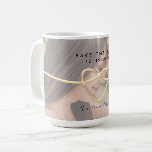 Foto Hochzeit speichern Kaffeetasse (Vorderseite Links)