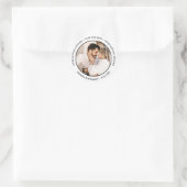 Foto Hochzeit speichern Runder Aufkleber (Tasche)