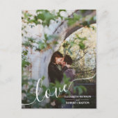 Foto Hochzeit speichern Sie das Datum Ankündigungspostkarte (Vorderseite)