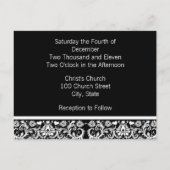 Foto Hochzeit speichern Sie das Datum Einladungspostkarte (Rückseite)