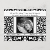 Foto Hochzeit speichern Sie das Datum Einladungspostkarte (Vorderseite)