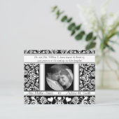 Foto Hochzeit speichern Sie das Datum Einladungspostkarte (Stehend Vorderseite)