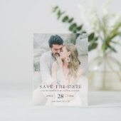 Foto Hochzeit Speichern Sie das Datum Postkarte (Stehend Vorderseite)