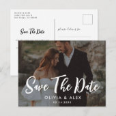 Foto Hochzeit speichern Sie das Datum Postkarte (Vorne/Hinten)