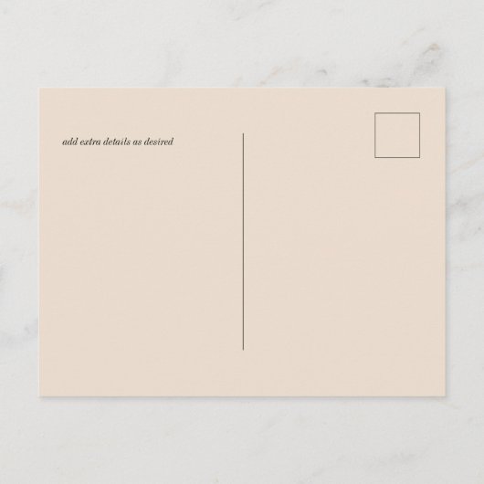 Foto Hochzeit Speichern Sie das Datum Türkis Aquam Postkarte (Rückseite)