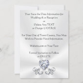 Foto, Hochzeit Speichern Sie die Datumskarten mit  Einladung (Rückseite)