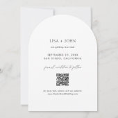 Foto Hochzeit Terminankündigung Gebogen Einladung (Rückseite)