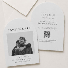 Foto Hochzeit Terminankündigung Gebogen Einladung