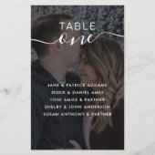 Foto Hochzeit Tischnummer 1-10 Sitzplan (Vorderseite)