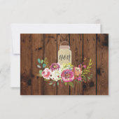 Foto Hochzeit Vielen Dank Card Verlobung Jars Wood Einladung (Rückseite)