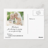 Foto Hochzeit Vielen Dank, dass Sie sich Karten me (Rückseite)