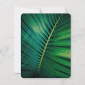 Foto Hochzeit von Green Leaf Palm Frontend RSVP Karte (Rückseite)