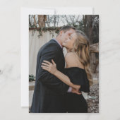 Foto Hochzeit von grünen Minimalistischen Initiale Einladung (Rückseite)