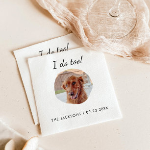 Foto Hochzeit von Napkins, Hochzeit der Hunde Serviette