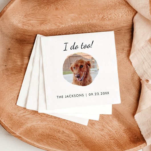 Foto Hochzeit von Napkins, Hochzeit der Hunde Serviette