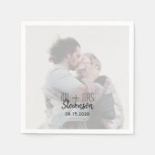 Foto Hochzeit von Neapel mit Datum Serviette (Vorderseite)