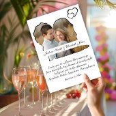 Foto Hochzeit von Schwarz und Weiß Einladung