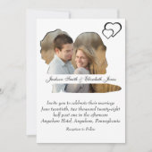 Foto Hochzeit von Schwarz und Weiß Einladung (Vorderseite)