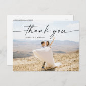 Foto Hochzeit von Watercolor Greenerity Postkarte (Vorne/Hinten)