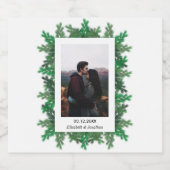 Foto Hochzeit von Winterbaumbranchen Bierflaschenetikett (Einzelnes Label)