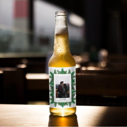 Foto Hochzeit von Winterbaumbranchen Bierflaschenetikett