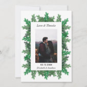 Foto Hochzeit von Winterbaumbranchen Dankeskarte (Vorderseite)