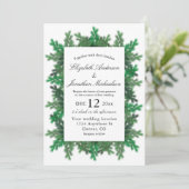 Foto Hochzeit von Winterbaumbranchen Einladung (Stehend Vorderseite)