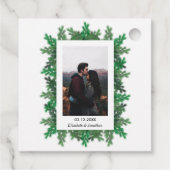 Foto Hochzeit von Winterbaumbranchen Geschenkanhänger (Rückseite)