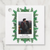 Foto Hochzeit von Winterbaumbranchen Geschenkanhänger (Vorderseite)