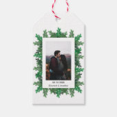 Foto Hochzeit von Winterbaumbranchen Geschenkanhänger (Vorderseite)