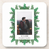 Foto Hochzeit von Winterbaumbranchen Getränkeuntersetzer (Vorderseite)